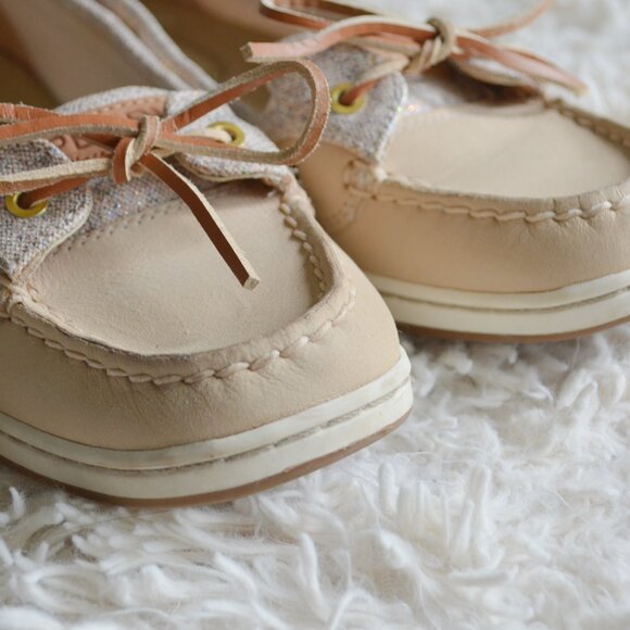 NWOT Women's Sperry Angelfish Confetti Oat Boat Shoes Size 7.5 - Picture 4 of 8